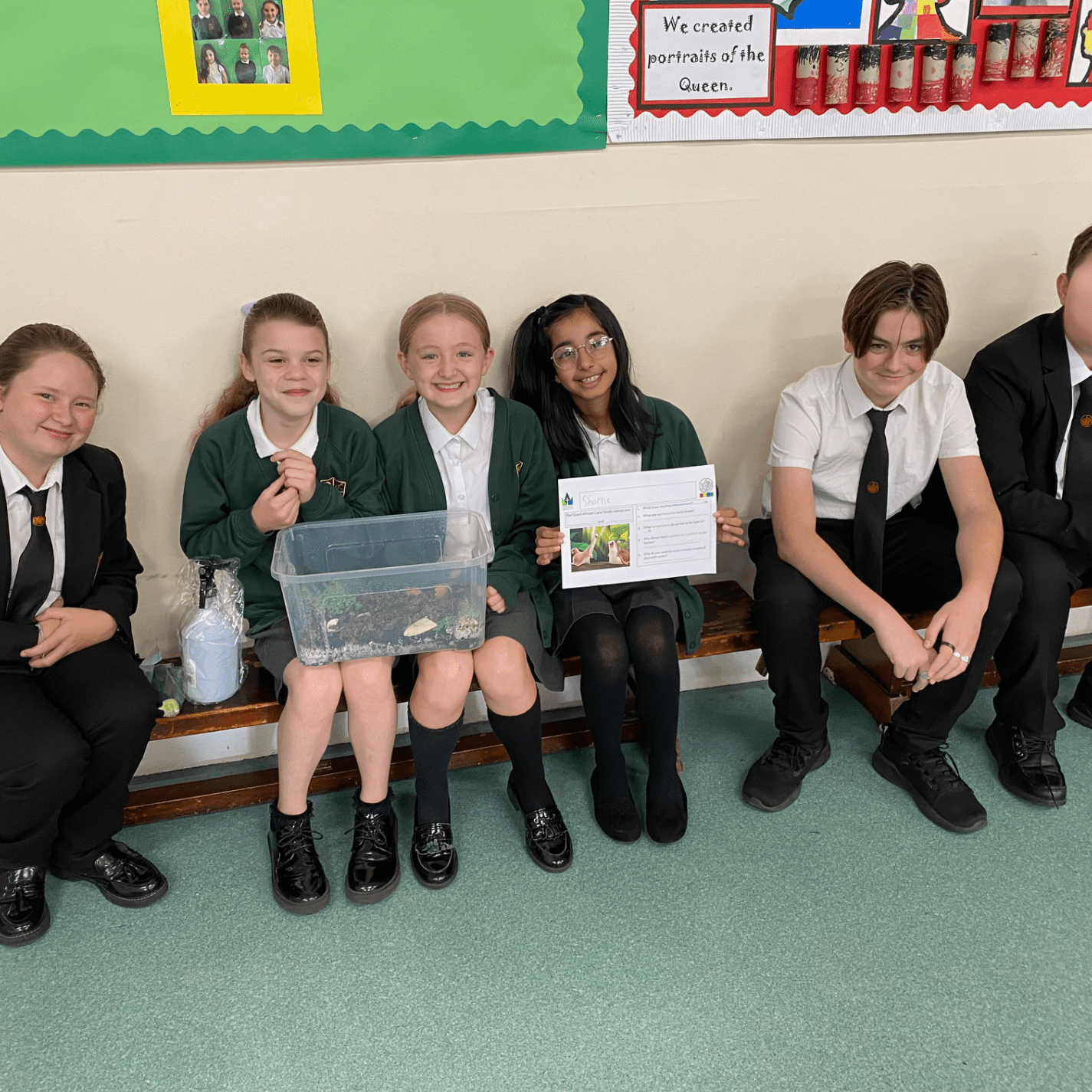 shorne primary school recieves giant african snails from aletheia academies trust